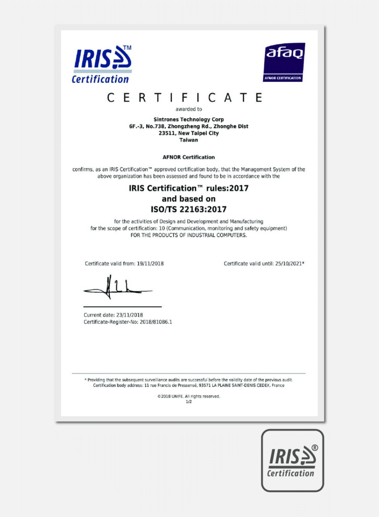 ISO/TS 22163_2017 (IRIS)_SINTRONES