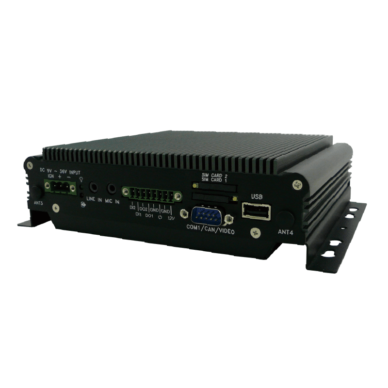 Intel Haswell Dual Core 2980U 1.6GHz CPU with 3 x RS-232/ DC 9-36V Input In-Vehicle Computer