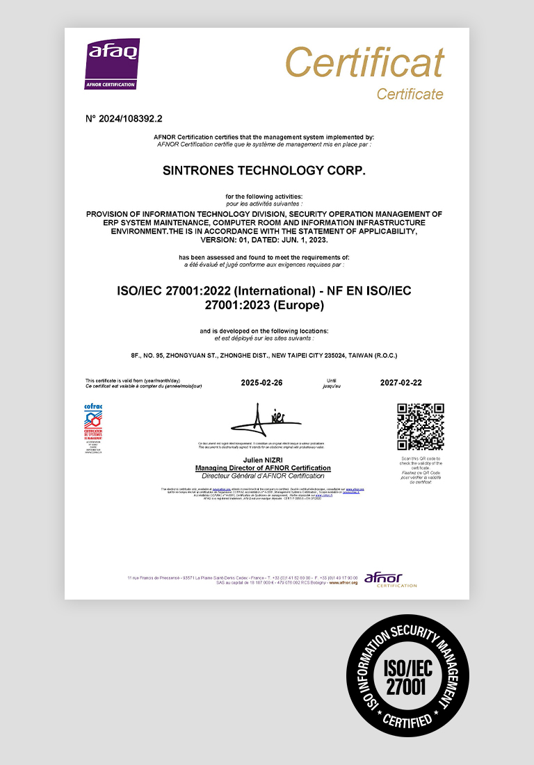 ISO/IEC 27001:2023 Certifications