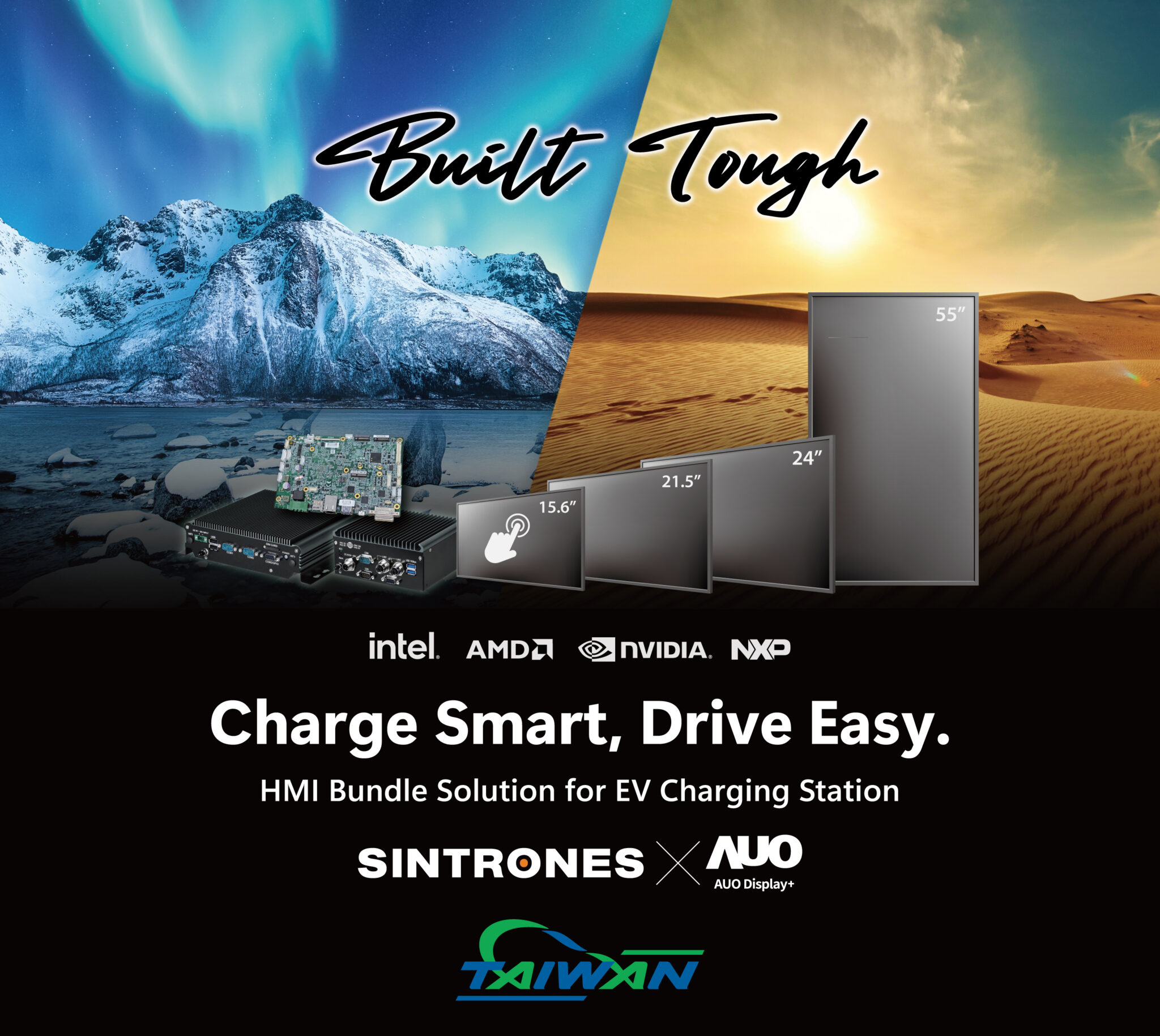 SINTRONES Unveils Groundbreaking HMI Bundle Solution for EVSE at EV