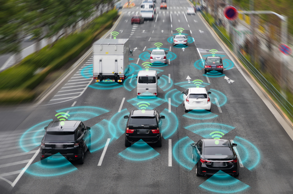 Image of smart traffic and communication network