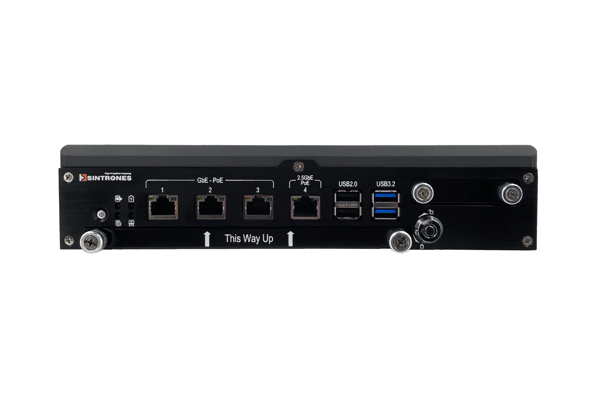 Rugged fanless industrial PC VBOX-3650 with aluminum alloy construction and advanced edge AI computing capabilities.