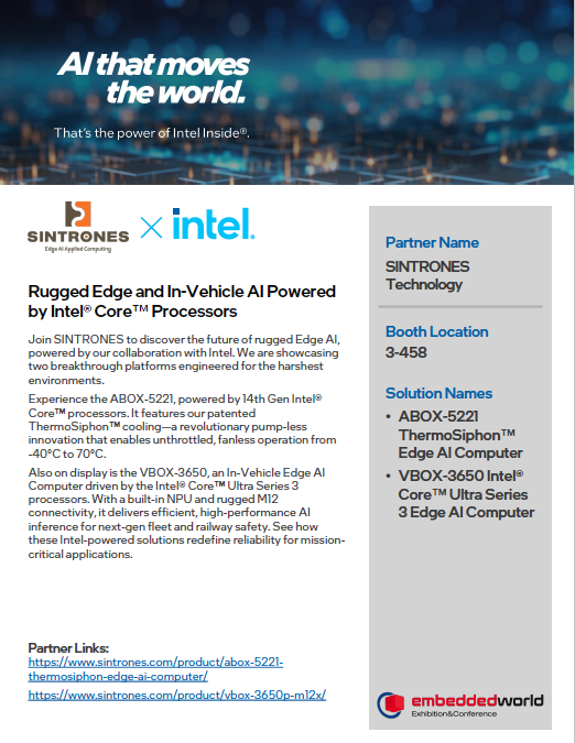 Rugged Edge and In-Vehicle AI Powered by Intel® Core™ Processors