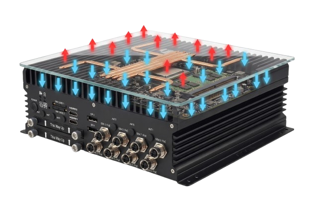 SINTRONES ABOX-5221 liquid cooled computer deployed on an autonomous tactical UGV