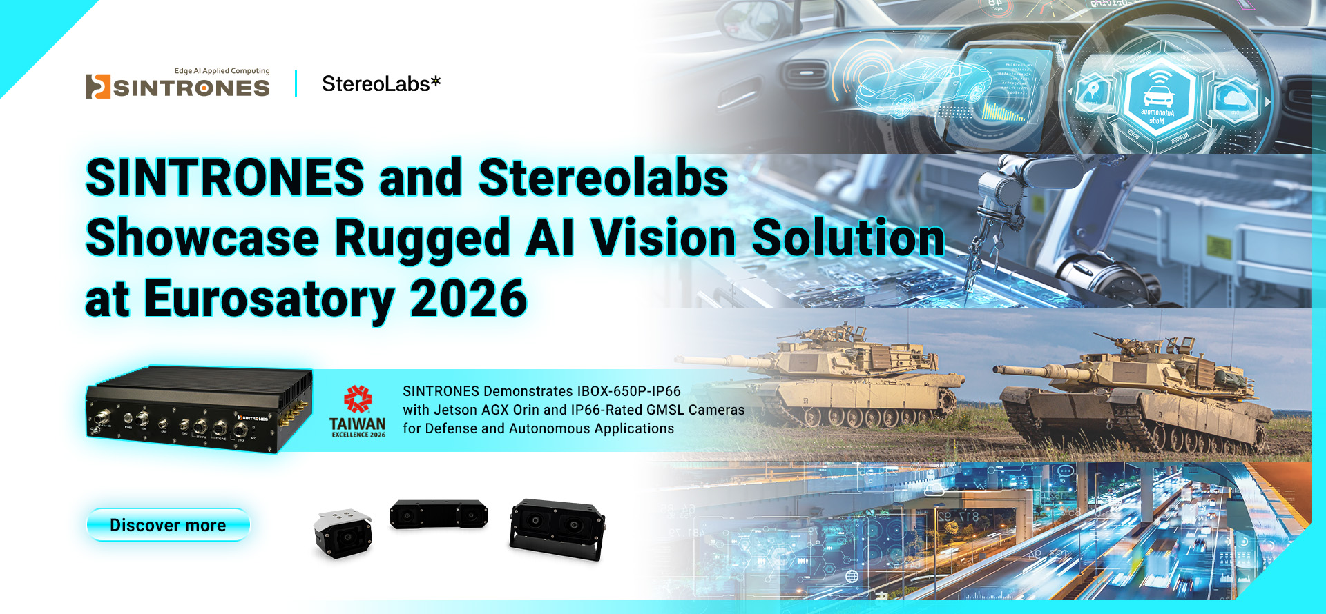 SINTRONES and Stereolabs Showcase Rugged AI Vision Solution at Eurosatory 2026